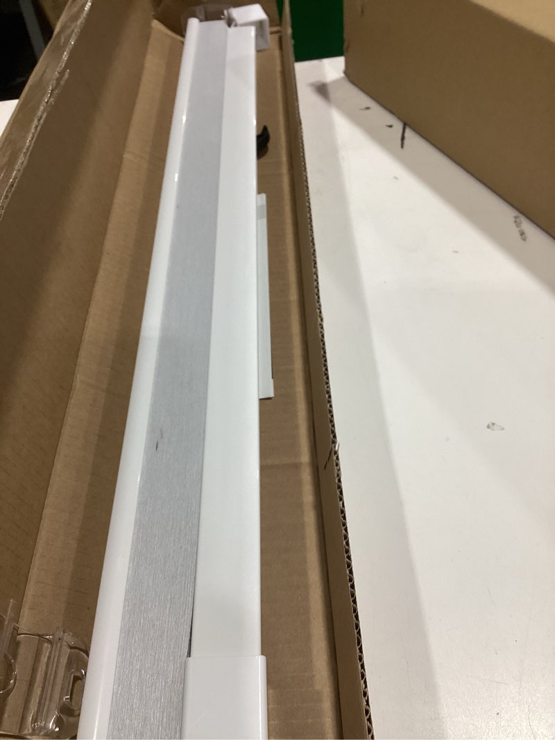 Condition photo showing As Is for lazblinds cordless cellular shades, no tools no drill blackout honeycomb shades pleated blinds for windows, 29'' w x 48'' h, silver white