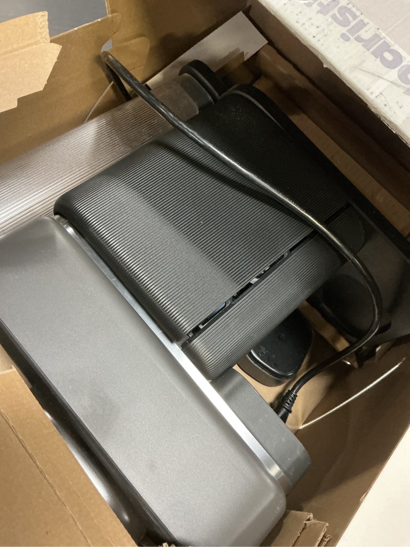 Condition photo showing As Is for philips baristina espresso machine, grind, tamp & brew coffee beans in one swipe, compact, 16 bar pump pressure, automatic grinder, black with black portafilter (bar300/60) espresso machine black