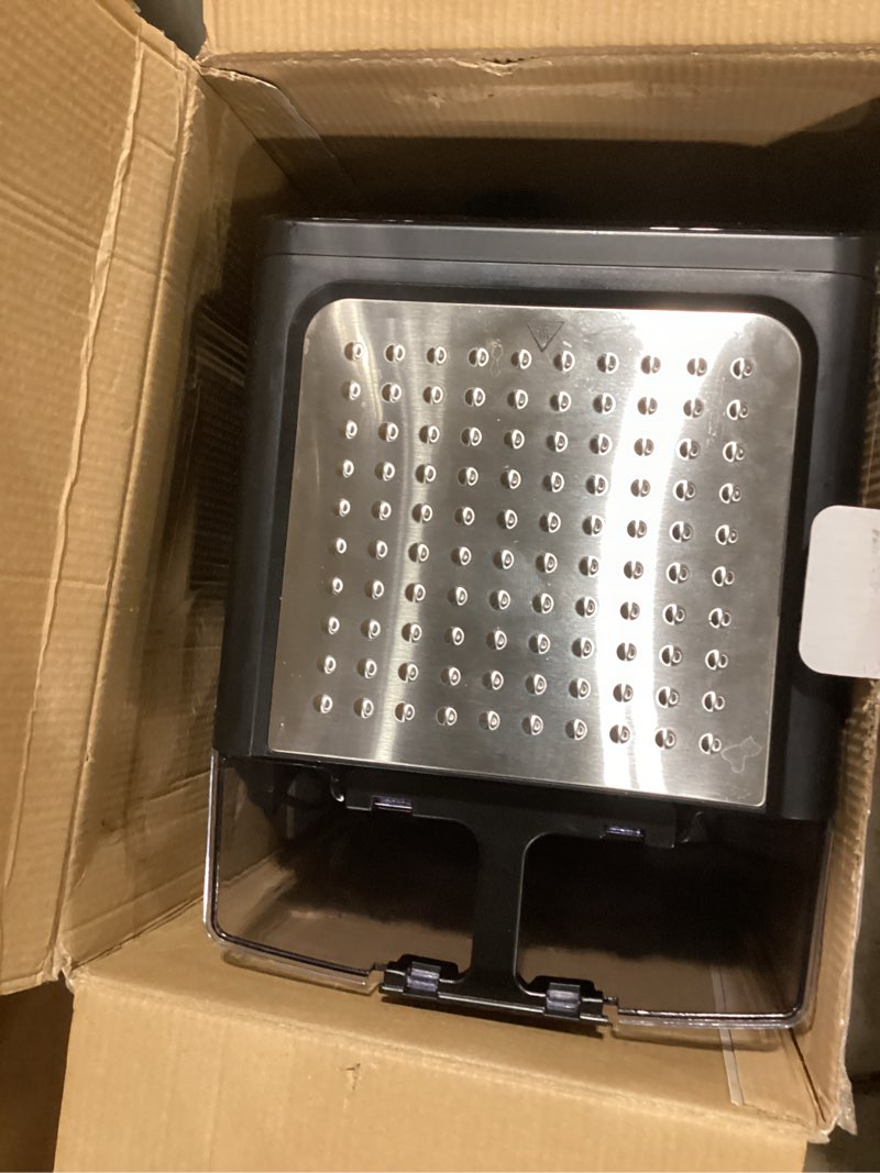 Condition photo showing New/Like New for chefman cafémaster pro espresso machine, brew single or double shots, coffee maker with built-in milk frother for cappuccino & latte, xl 1.8 liter removable water reservoir - stainless steel automatic