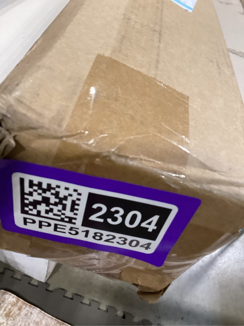 Condition photo showing Good Condition for 2 pack curtain drapery rod?acrylic square finials curtain rod?3/4" diameter single deorative curtain rod, adjustable length from 48 to 84 inches black 2 pack 48-84"