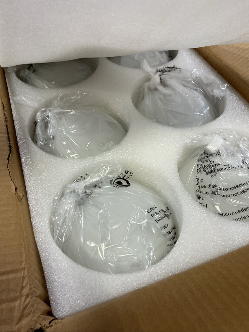 Condition photo showing New/Like New for kco lighting 6 lights modern semi flush mount ceiling light fixture glass globe sputnik chandelier ceiling lighting mid century black close to ceiling light black 6 light