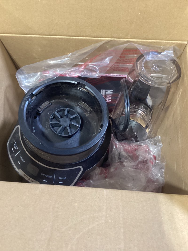 Condition photo showing Good Condition for ninja nutri-blender pro with auto-iq | for smoothies, shakes, frozen drinks, salsa, dips | (2) 24-oz. to-go cups & spout lids | 1100-peak-watt | silver | bn401 auto blend