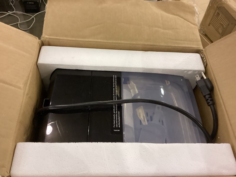 Condition photo showing As Is for Aeitto Nugget Ice Maker Countertop, Pellet Ice Machine Soft Chewable Ice 40lbs/Day, One-Click Operation, Auto Self-Cleaning Crushed Ice Makers Stainless with Scoop for Home/Kitchen/Office (Black)