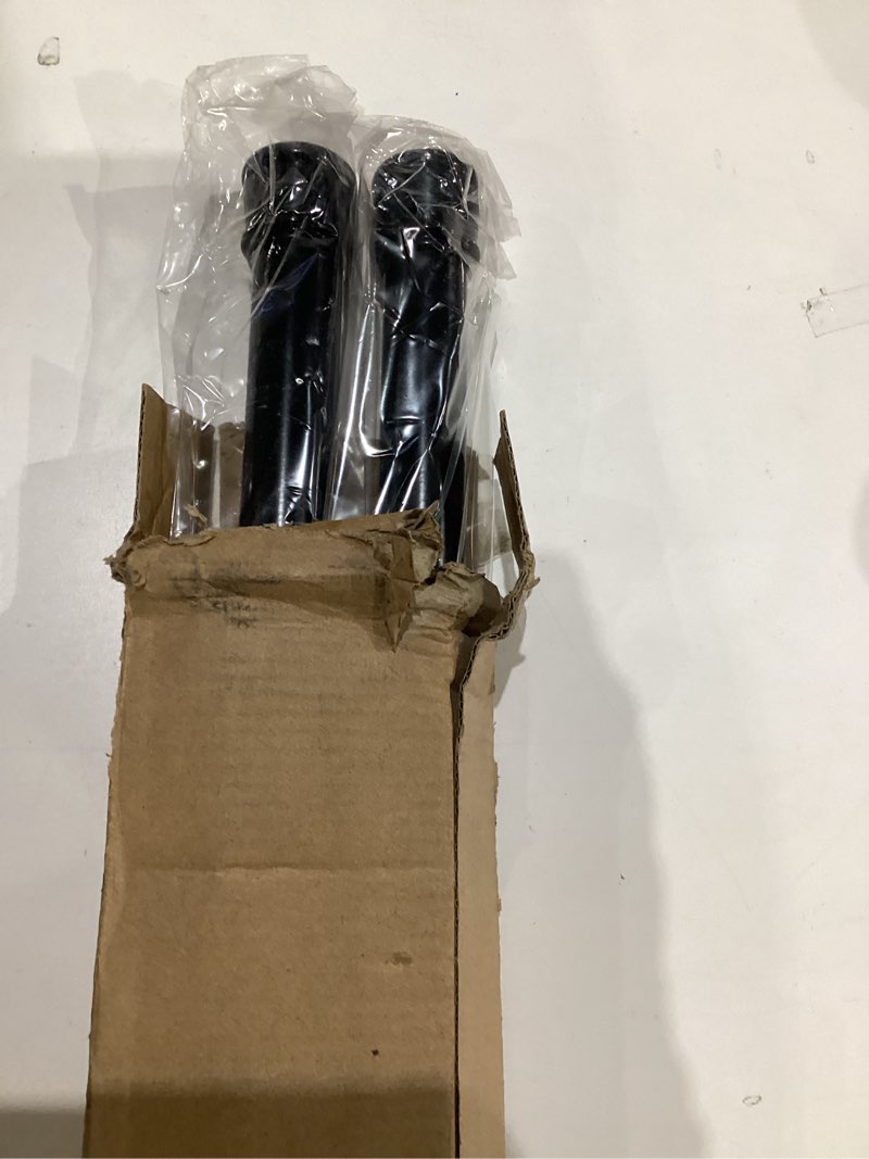 Condition photo showing New/Like New for 2 Pack No Sectional Assembly Shower Curtain Rod 56-104 Inch, 1" Diameter Spring Long Adjustable Tension Curtain Rods for Bathroom Windows Closet No Drilling No Rust, Black Black, 2Pack 56-104Inch, No Assembly