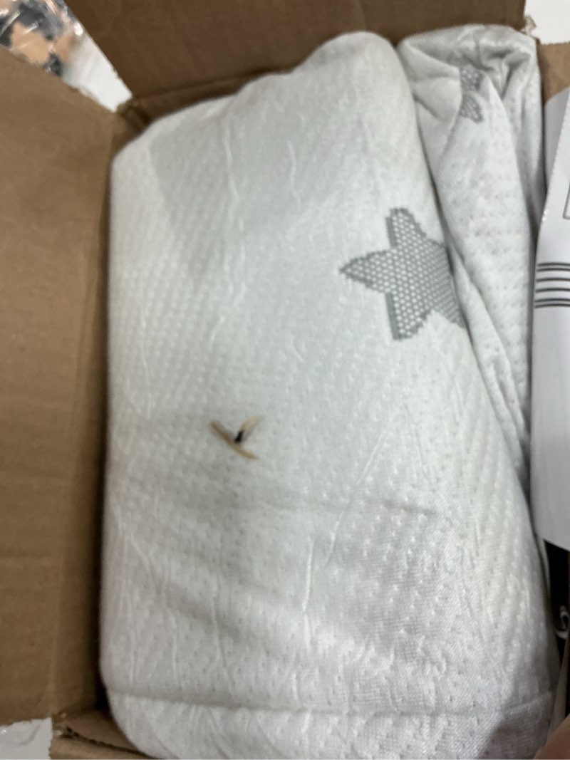 Condition photo showing As Is for Bassinet Mattress Pad (17" x 29" x 0.8") Compatible with 4moms MamaRoo Sleep Bassinet, Waterproof Breathable Soft, Baby Foam with Removable Zippered Cover Oval for 4moms Mamaroo Sleep Bassinet