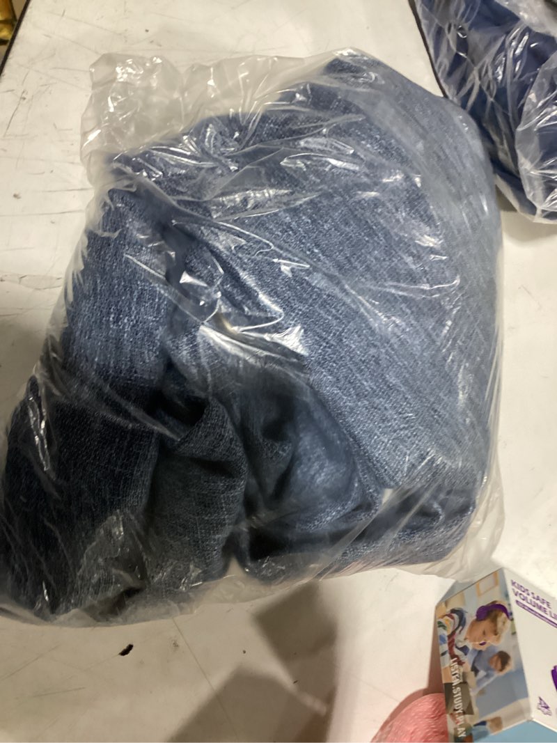 Condition photo showing Good Condition for lordtex linen look textured blackout curtains with thermal insulated liner - heavy thick grommet window drapes for bedroom, 40 x 84 inches, blue, set of 2 panels blue 40"w x 84"l (pack of 2)