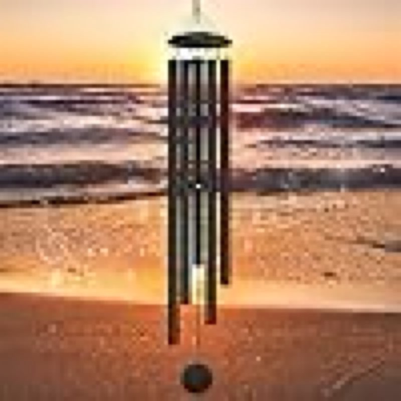 65" extra large wind chimes for outside deep tone,big windchimes for outdoor porch garden patio balcony decor, deep tone wind chimes (black)