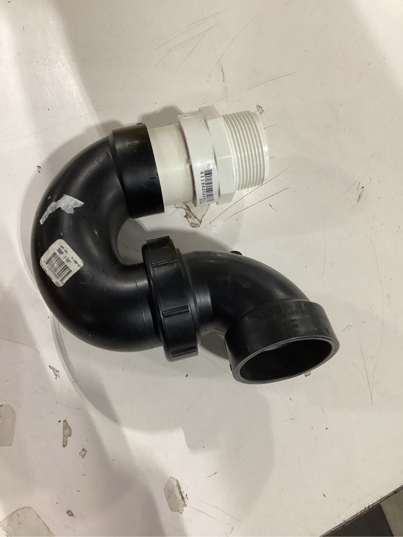 Condition photo showing As Is for charlotte pipe 1-1/2-in abs dwv fitting for non-potable water, black, schedule 40, nsf safety