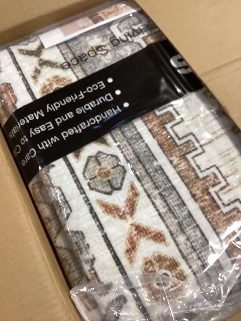 Condition photo showing Good Condition for zesthome 9x12 Area Rugs,Stain Resistant Washable Rug,Ultra-Thin Rugs for Living Room,Bedroom,Non-Slip Backing Home Decor Large Area Rug (Orange,9'x12') Orange 9' x 12' (Rectangular)