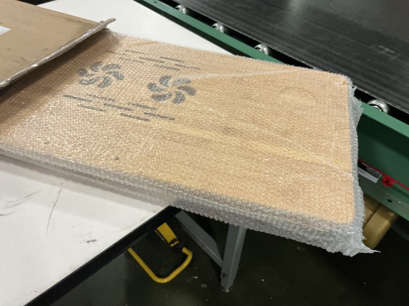 Condition photo showing New/Like New for Bamboo Laptop Lap Desk, Folding Lap Tray Table with Adjustable Height, Tilting Top and Drawer, Portable for Working Reading Writing