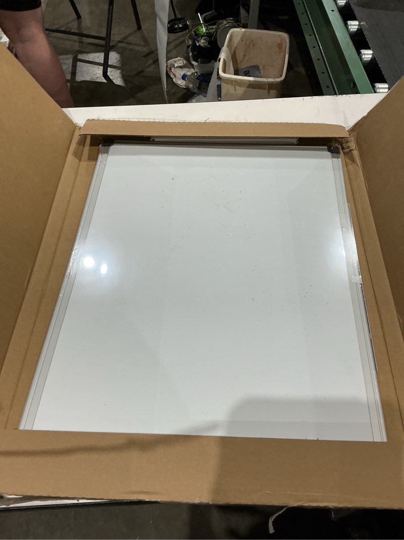 Condition photo showing Good Condition for amazon basics magnetic dry erase whiteboard, 24"w x 18"h, aluminium frame, silver/white