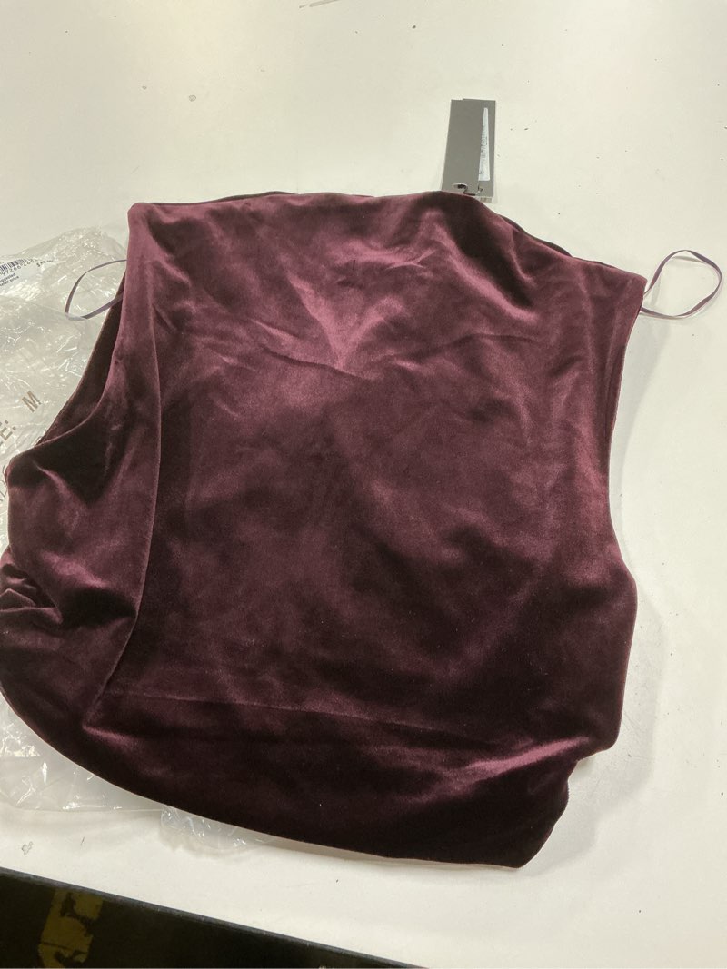 Condition photo showing New/Like New for Steve Madden womens Steve Madden Apparel Esen Bodysuit Medium Wine