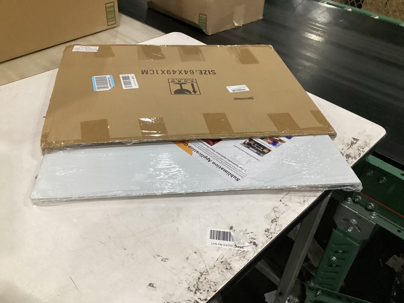 Condition photo showing As Is for zonon pack of 5 white aluminum sign blank 6 x 24 x0.04 double sided sublimation metal sign with rounded corners for crafts yard outdoors 6 x 24 x0.04 inch