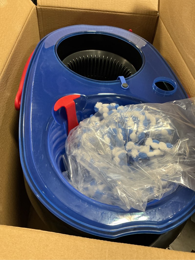 Condition photo showing Good Condition for o-cedar rinseclean spin mop with bucket