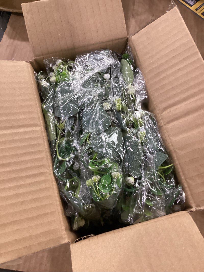 Condition photo showing Good Condition for sggvecsy 4 pack artificial eucalyptus garland eucalyptus leaves vines greenery garland faux silver dollar eucalyptus leaves for table party wedding indoor outdoor home mantle wall decor 4pcs