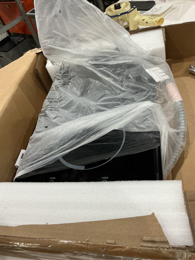Condition photo showing Good Condition for karinear 110v electric cooktop 2 burners, 12'' electric stove top with plug in, knob control countertop & built-in ceramic cooktop, 9 heating level, hot warning, over-temperature protection popular black knob