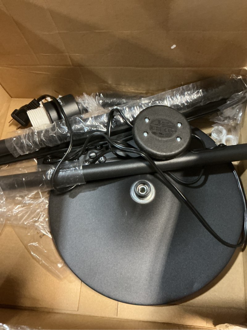 Condition photo showing As Is for Ambimall Floor Lamps for Living Room, 64" Modern Floor Lamp with Remote Control and Stepless Dimmable Colors Temperature & Brightness, Standing Lamps for Living Room Bedroom Office, 9W Bulb Included White 64.57 inches