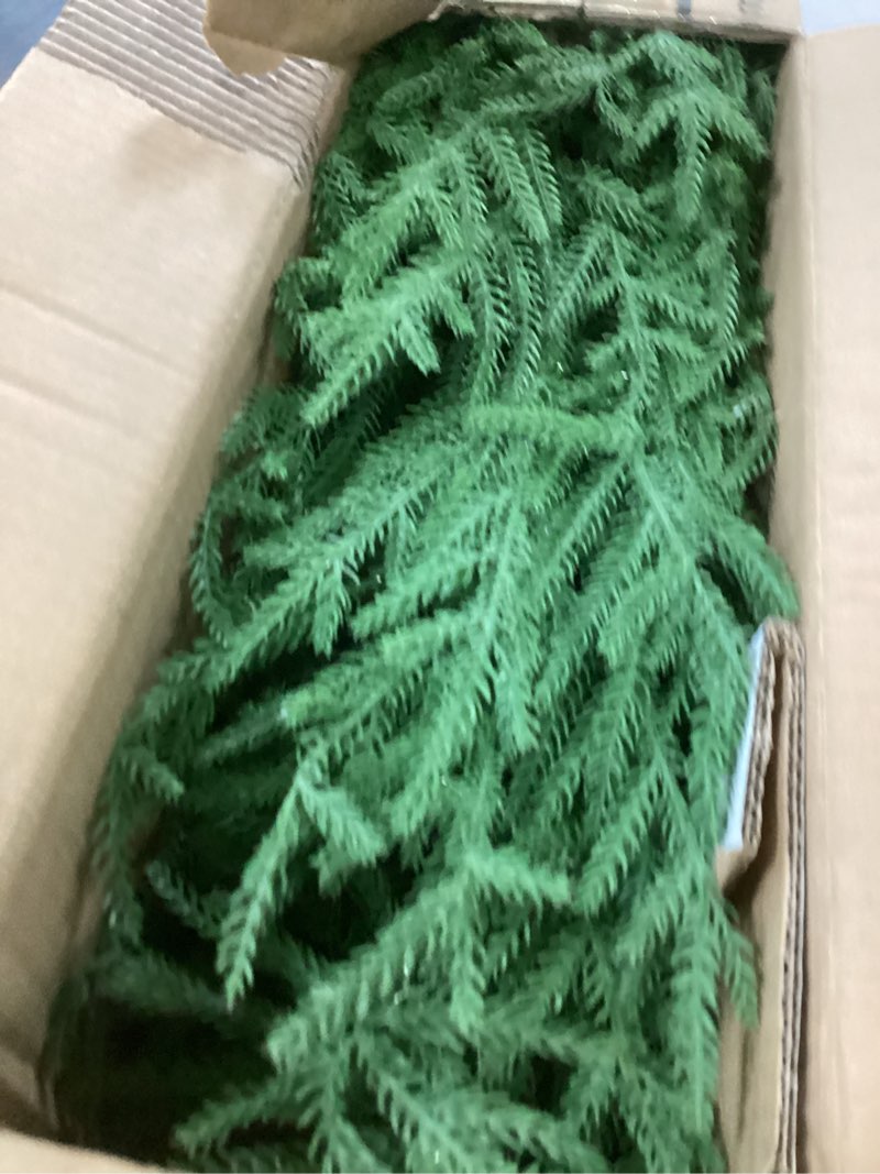 Condition photo showing Good Condition for 4FT Pre-Lit Artificial Norfolk Pine Christmas Tree – Realistic Potted Tree with 100 LED Lights & 8-Function Battery Box, Pre-Assembled Faux Holiday Décor for Indoor Use
