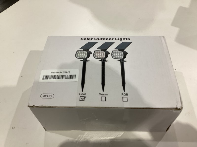 Condition photo showing New/Like New for Kaxiida Solar Lights Outdoor Waterproof - 2025 Upgrade 3 Level Ultra Bright Spot Lights Uplights, LED Landscape Spotlight for Tree, Pathway, Wall, Adjustable Solar Panel Auto On/Off CoolLight 6 Pack