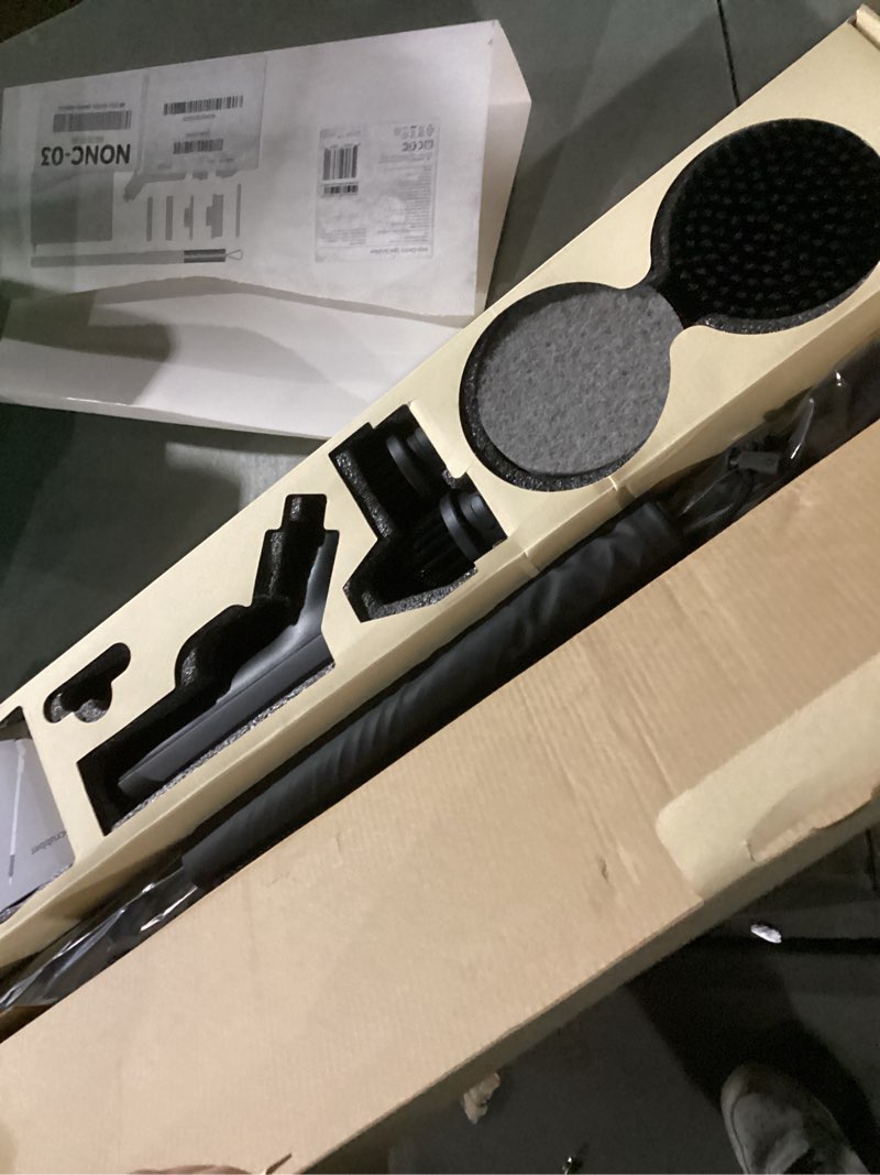 Condition photo showing New/Like New for HOTO Cordless Electric Spin Scrubber, IPX7 Full Body Waterproof Bathroom Cleaning Brush, Max 22 in-lb, Shower Scrubber Brush with Long Handle, 6 Brush Heads, Power Scrubber for Bathroom, Floor, Tile