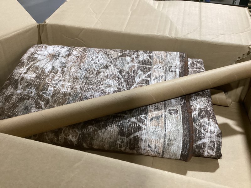 Condition photo showing As Is for Loloi Amber Lewis Josie Collection JOS-02 Earth/Natural 5'-0" x 7'-6", .13" Pile Height, Low Profile