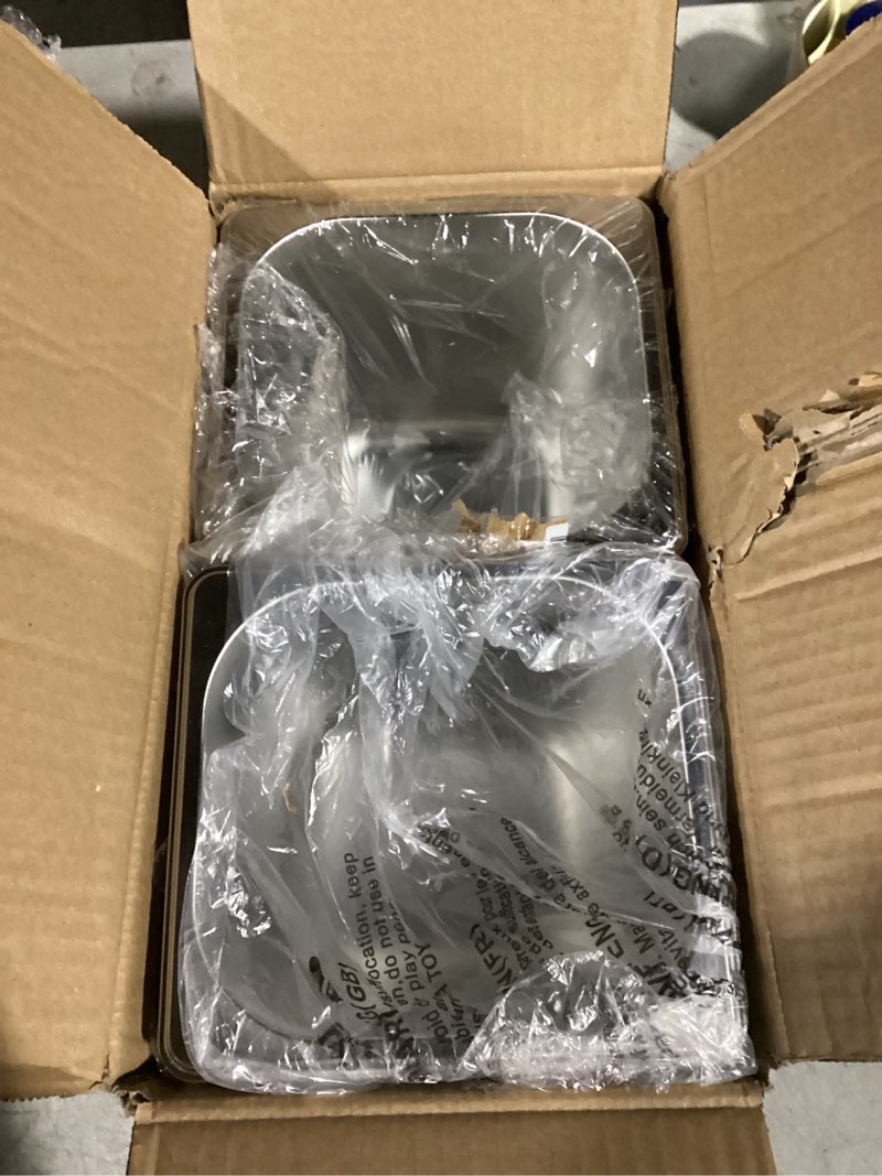 Condition photo showing Good Condition for 6 Pack 1/6 Size 6 Inch Deep Hotel Pan, Stainless Steel Steam Table Pans, Stackable Catering Metal Pan Commercial Food Pans for Kitchen Restaurant Buffet Party Supplies