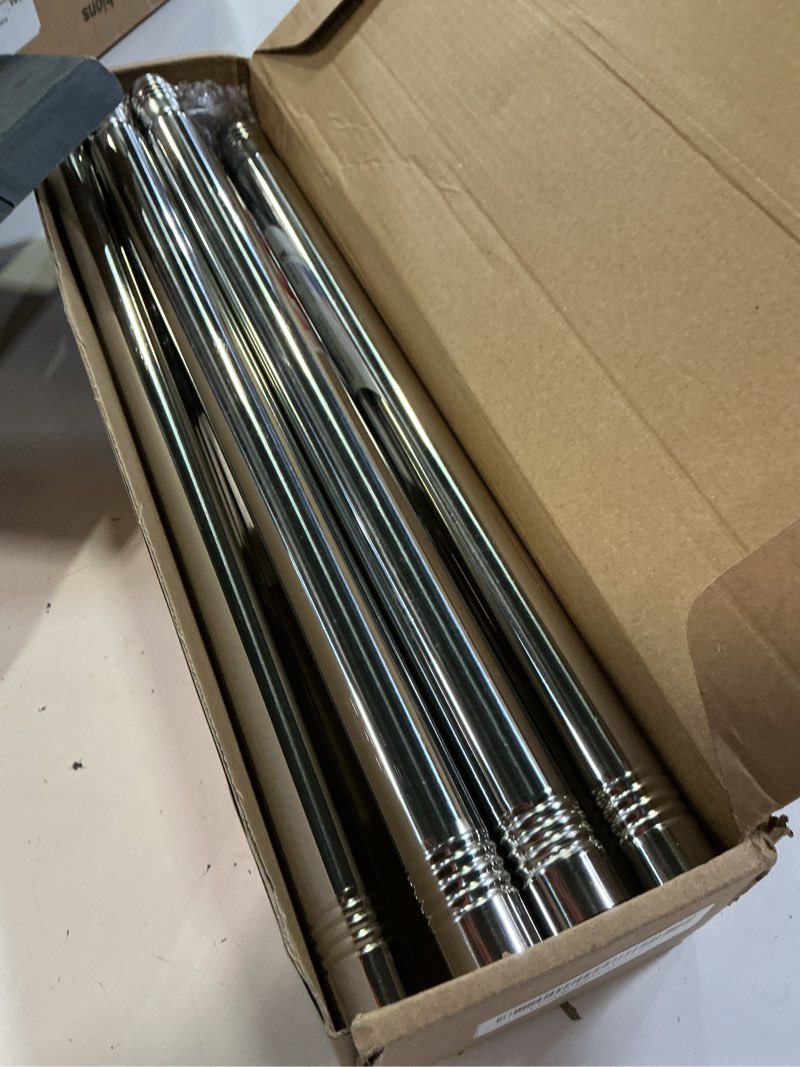 Condition photo showing Good Condition for anovo flag pole kit- stainless steel 6 ft flag poles with1 inch metal 360° rotating flag pole rings clip, two-position flag pole holder brackets mounting for outside house outdoor porch (6 ft-sliver) 6 ft - sliver