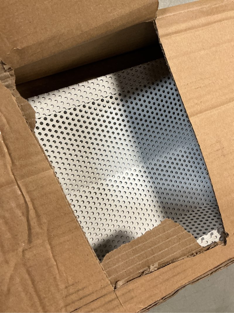 Condition photo showing As Is for 4ft Steel Easy Slip-On Baseboard Heater Cover with End Caps for Bathroom & Hydronic System for Replacing Old Cover, White Cover 4ft ?With End Caps?