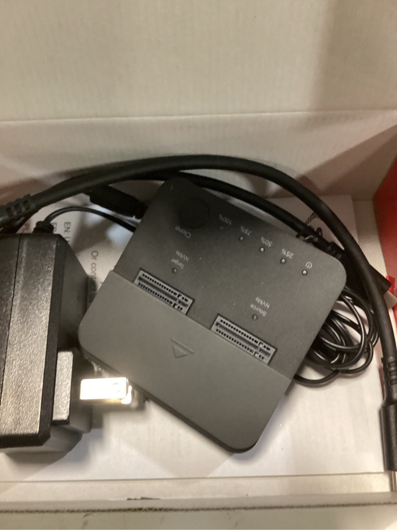 Condition photo showing Good Condition for ssk nvme ssd cloner, m.2 duplicator dual bay nvme enclosure, tool-free 20gbps usb3.2 gen 2x2 ssd to usb adapter m.2 docking station for m key pcie nvmessd reader supports offline clone