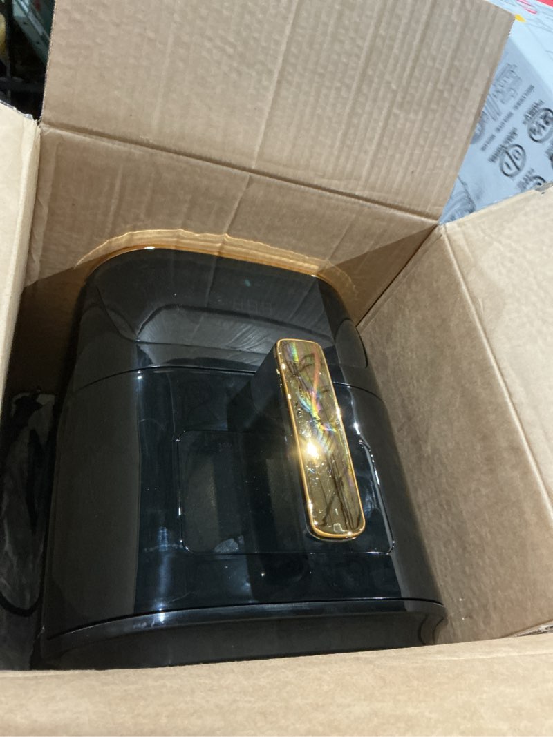 Condition photo showing As Is for panana air fryer, 8qt large capacity air fryer, oilless healty cooker airfryer oven with 8 presets, 1500w air fryers for quick meal, home use b-new