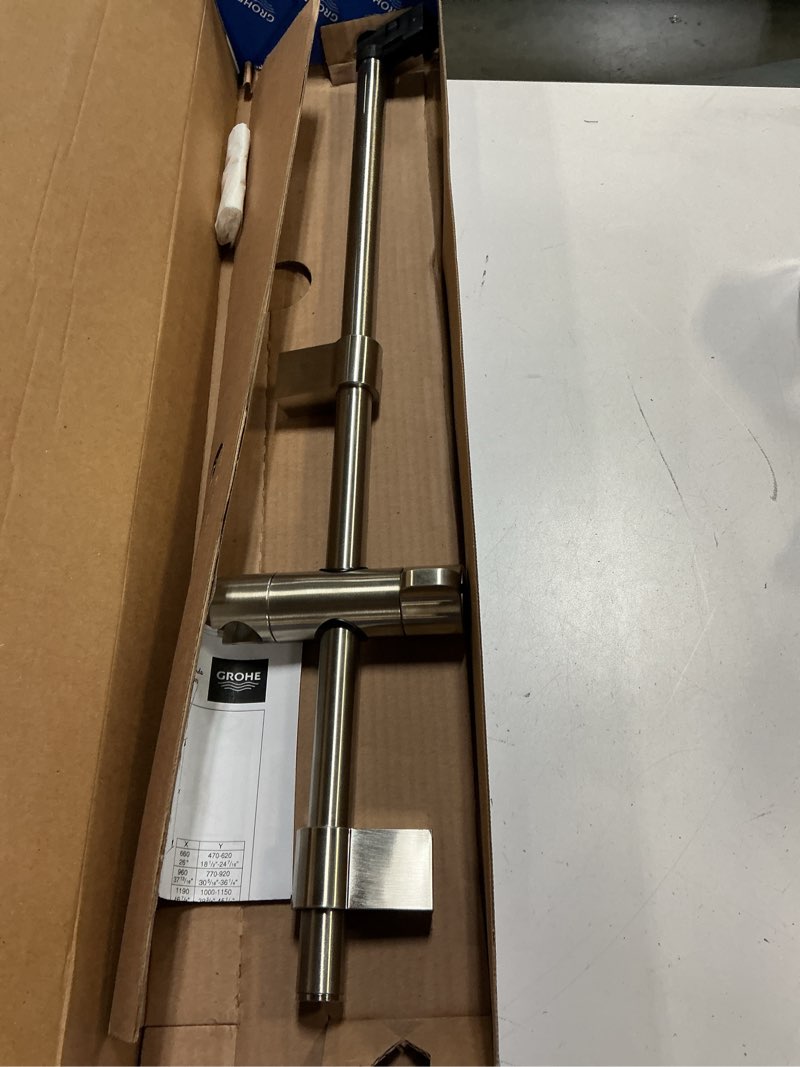 Condition photo showing As Is for (incomplete ) grohe 26922en1 tempesta 24-inch shower slide bar, brushed nickel brushed nickel 24 in