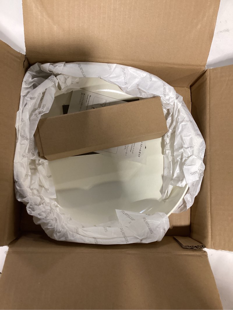 Condition photo showing As Is for sensarte ceramic nonstick frying pan skillet 11inch non stick omelette pans, non-toxic healthy kitchen cooking chef's pan, free of intentionally added pfoa/pfas/ptfe, induction compatible, taupe 11 inch ceramic taupe