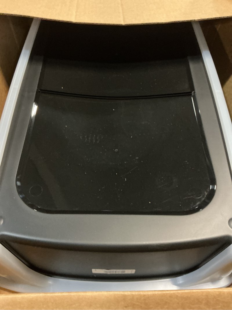 Condition photo showing As Is for IRIS USA XX-Large Cat Litter Box, Open Top Extra Large Litter Box for Big Cats and Multi-Cat Households, High Sided Scatter Shield, Easy to Clean, 30"L x 20"W x 14"H, Black XXL Black