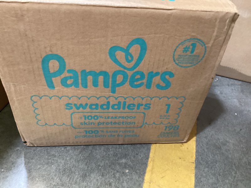 Condition photo showing Good Condition for pampers swaddlers diapers size 1  198 count (select for more options)