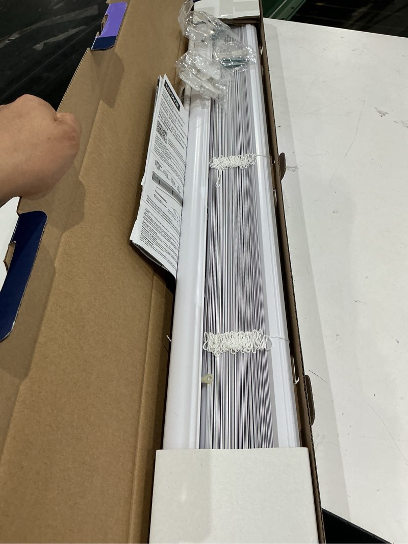 Condition photo showing Good Condition for levolor trim+go 1-in slat width 35-in x 64-in cordless white vinyl room darkening mini-blinds