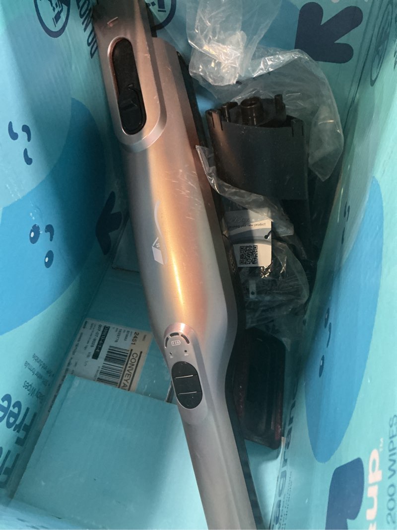 Condition photo showing As Is for Shark WV201 WANDVAC Handheld Vacuum Lightweight at 1.4 Pounds with Powerful Suction, Charging Dock, Single Touch Empty and Detachable Dust Cup (WV201BLK Black) (Renewed)