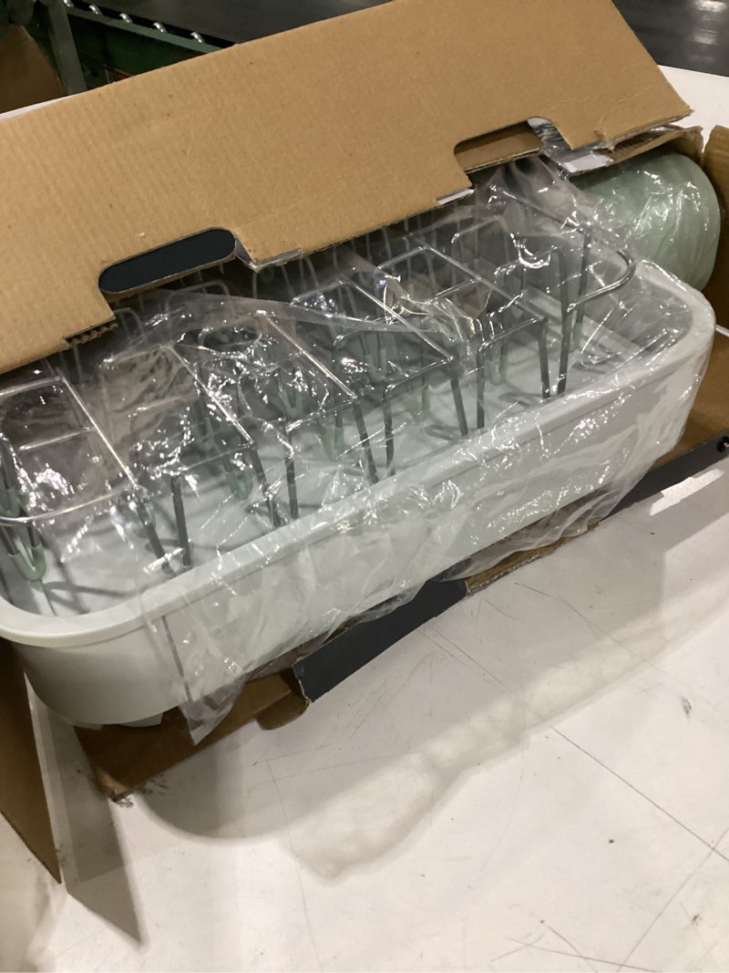 Condition photo showing Good Condition for joseph joseph extend expandable dish drainer rack with removable flatware holder swivel draining spout - stone/sage green light stone/sage regular