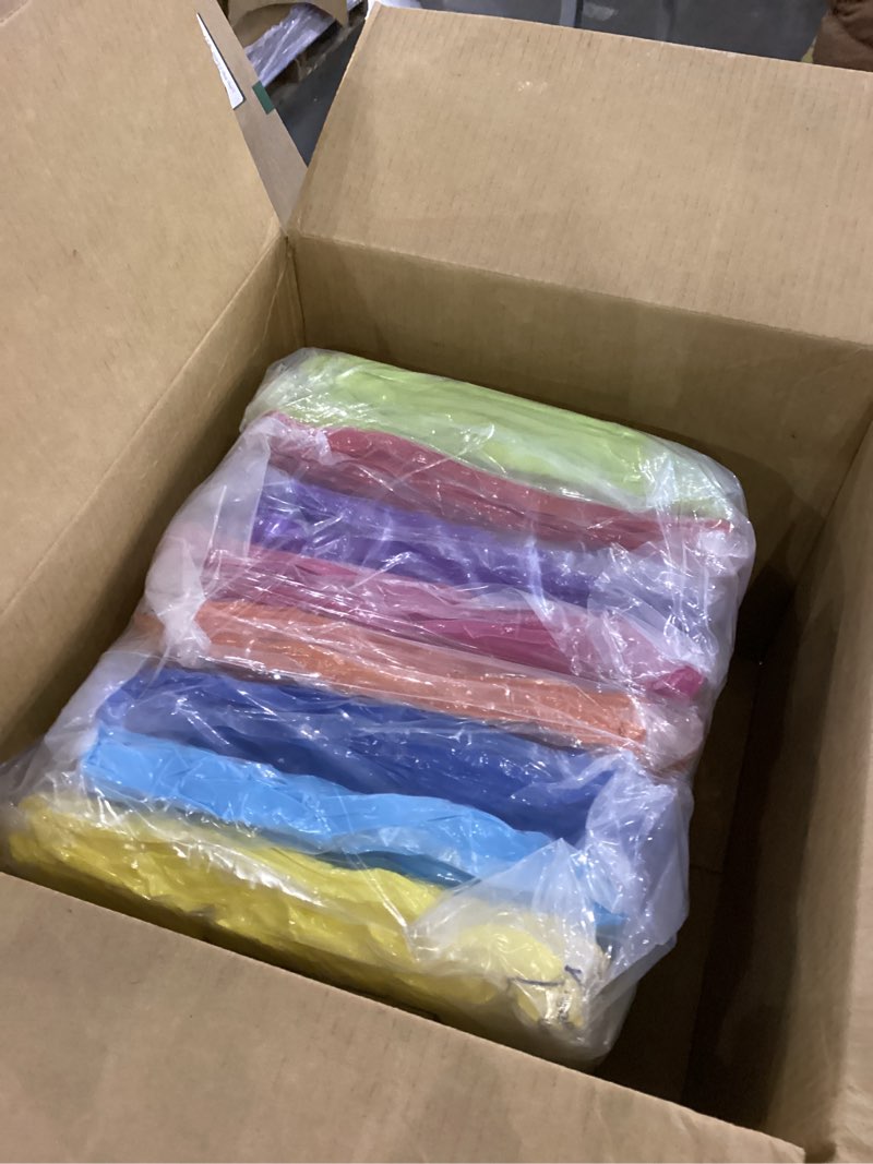 Condition photo showing New/Like New for Buryeah 48 Pack Bulk Fleece Throw Blankets 50 x 60 Inches Soft Cozy Lightweight Blanket for Couch Bed Room Outdoor Travel Wedding Supplies (Bright Color)