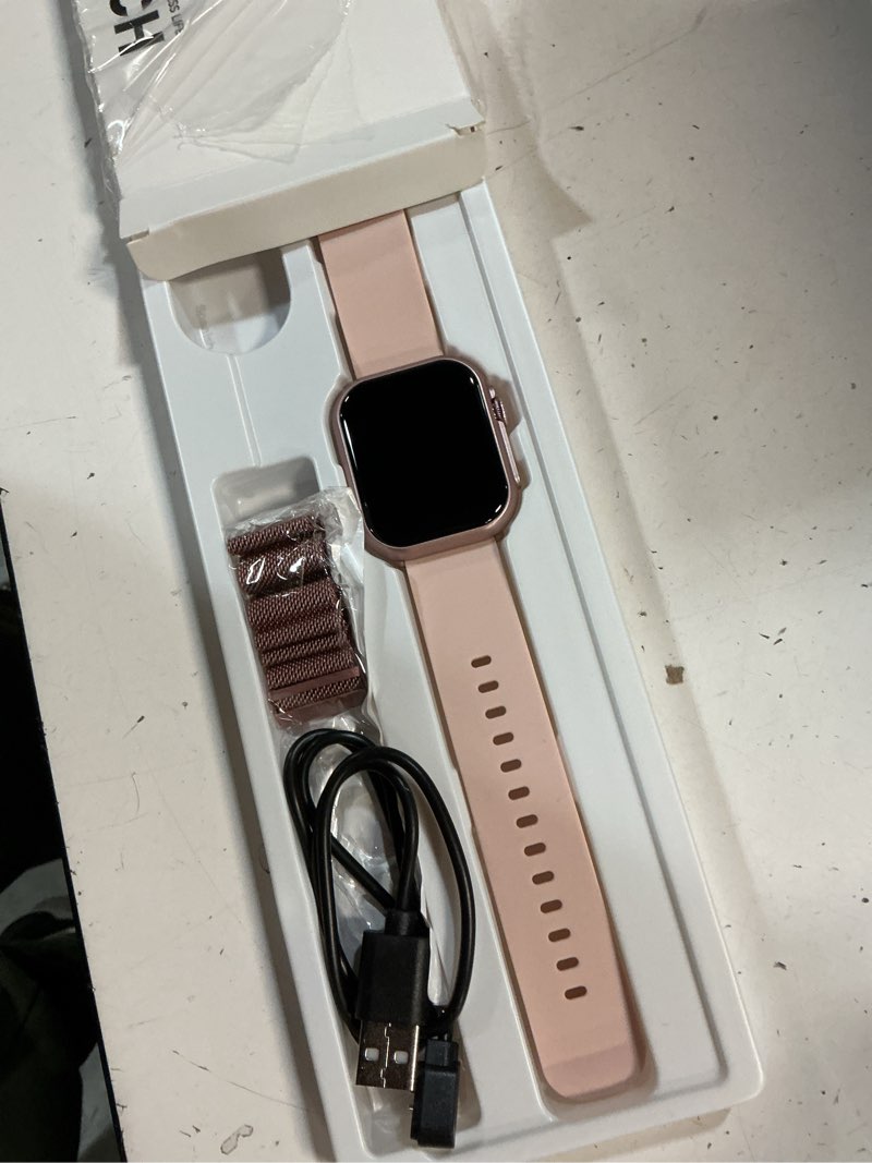 Condition photo showing Good Condition for smart watches for women (android/iphone), 1.83" hd smart watch with calls/messages/notifications, sleep/heart rate/spo2/blood pressure monitor, 110+ sports modes fitness tracker watch, 1000mah battery blush-pink