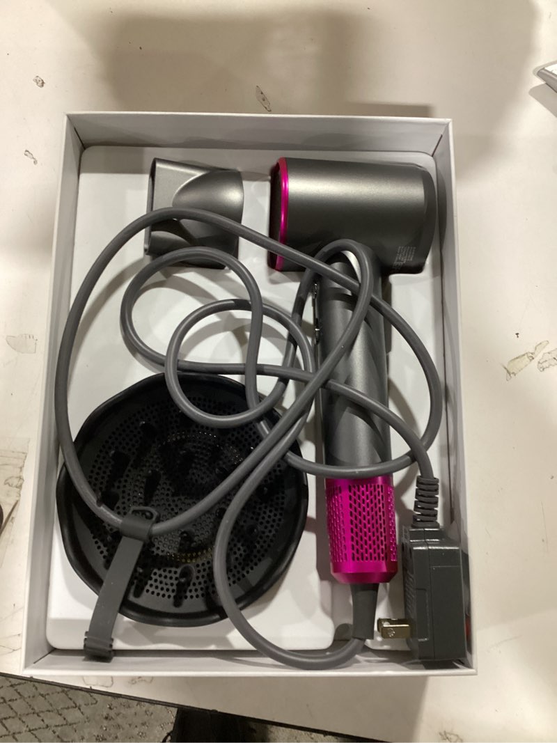 Condition photo showing Good Condition for shrate professional high speed ionic hair dryer | ultra-fast drying | 500 million negative ions | low noise | 160000 rpm | compact blow dryer with magnetic diffuser for faster drying all hair types grey