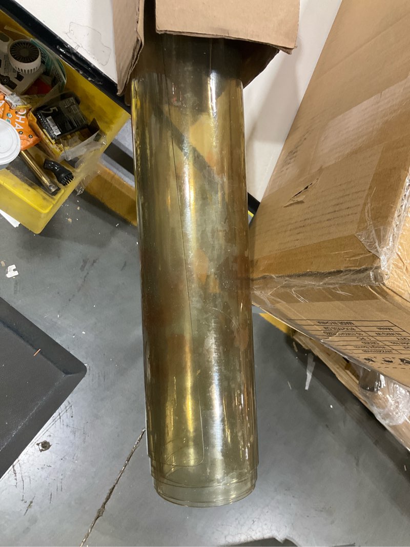 Condition photo showing As Is for OstepDecor Clear Table Protector 36 x 72 Inch, 2mm Thick Plastic Table Cover, Waterproof PVC Clear Table Cover Protector, Desk Protector Mat, Writing Desk Pad for Desktop, Coffee & Dining Room Table 36" x 72" (Rectangular) Crystal Clear 2mm