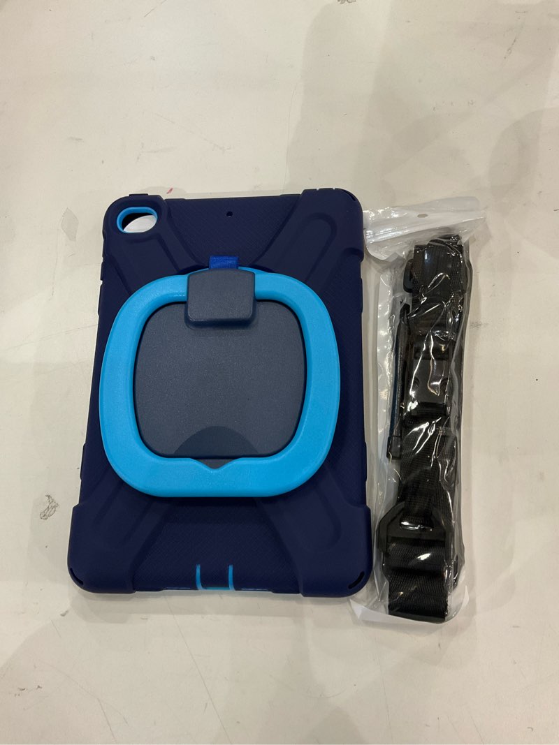 Condition photo showing New/Like New for BATYUE for iPad mini 5/4 7.9 Inch Case (2019/2015), Heavy Duty Protective Cover with 360° Kickstand, Detachable Shoulder Strap & Pencil Holder for Business & Bulk Orders - Navy Blue Ring Kickstand (Navy Blue)
