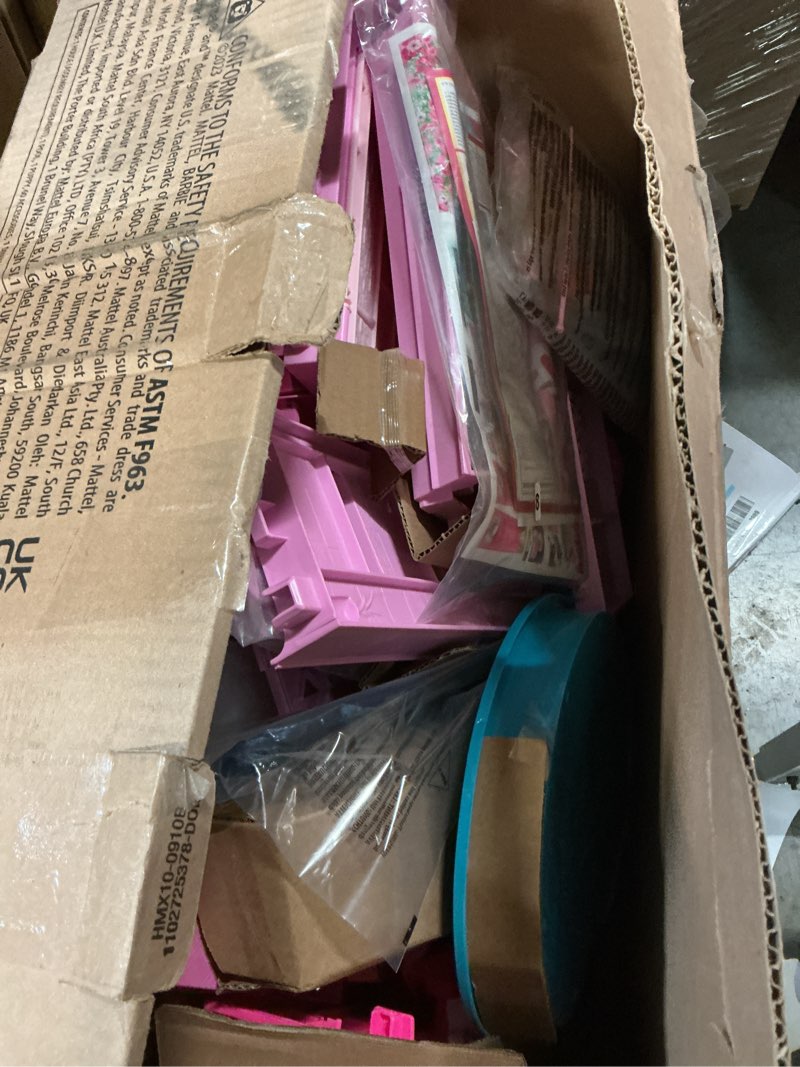 Condition photo showing Good Condition for Barbie Dreamhouse, Pool Party Doll House with 75+ Pieces and 3-Story Slide, House Playset, Pet Elevator and Puppy Play Areas