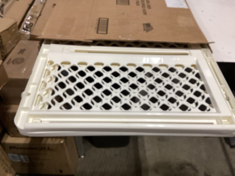 Condition photo showing Good Condition for toddleroo by north states - supergate ergo baby gate: plastic baby gate for stairs & doorways - adjustable indoor safety gate - made in usa - 26 to 42 inches wide - 26 inches tall - ivory
