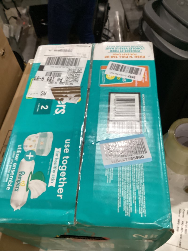 Pampers Diapers - Baby Dry - Size 2, 186 Count, Absorbent Disposable Infant Diaper (Packaging May Vary) Size 2 186