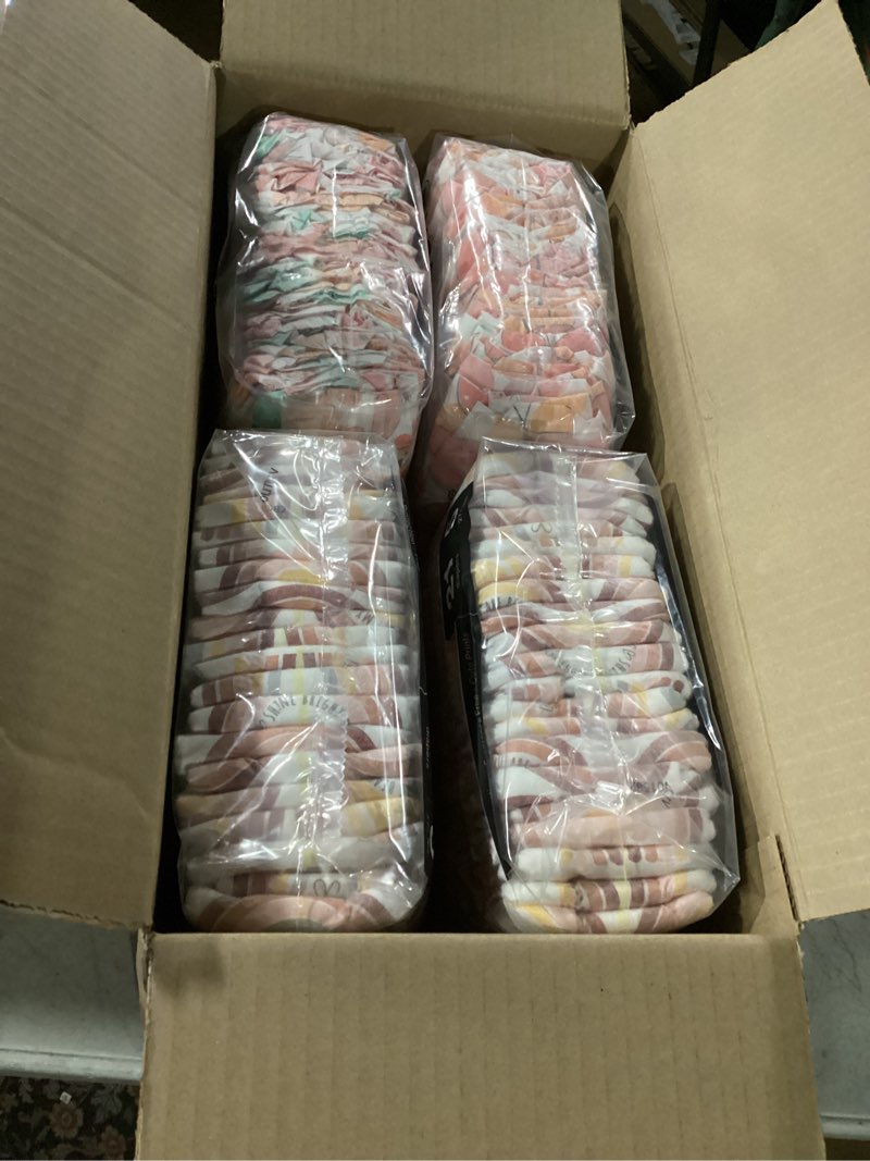 Condition photo showing New/Like New for The Honest Company Comfort Dry Disposable Diapers for Sensitive Skin, Hypoallergenic, Wingin' It + Catching Rainbows, Super Club Box Size 5 (27 lbs) 84 Count Size 5 (84 Count) Wingin' It + Catching Rainbows