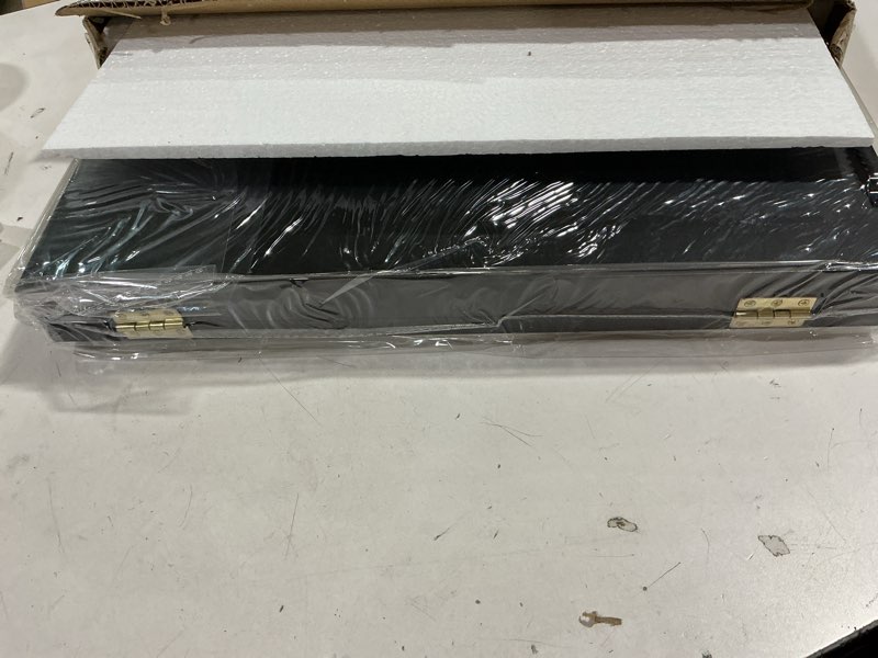 Condition photo showing Good Condition for Jinchuan Military Challenge Coin Display Case Lockable Cabinet Rack Holder Shadow Box with Removable 2 Grooves Shelves and Anti Dust Door for Casino Poker Chips Collectibles, Large - Black 1 Pack Large - Black without LED 1 Pack