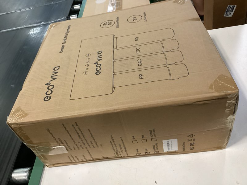 Condition photo showing New/Like New for ecoviva 800gpd undersink reverse osmosis system, german design with nsf/ansi 58 61 372 tankless 3:1 pure to drain 9-stage, 10 years robust alkaline ro water filtration, fully sealed noise reduction white