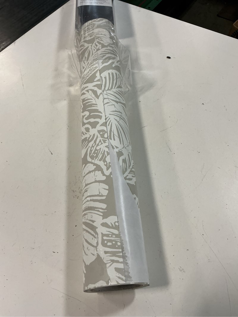 Condition photo showing As Is for roommates 30.75-sq ft cream vinyl ivy/vines self-adhesive peel and stick wallpaper