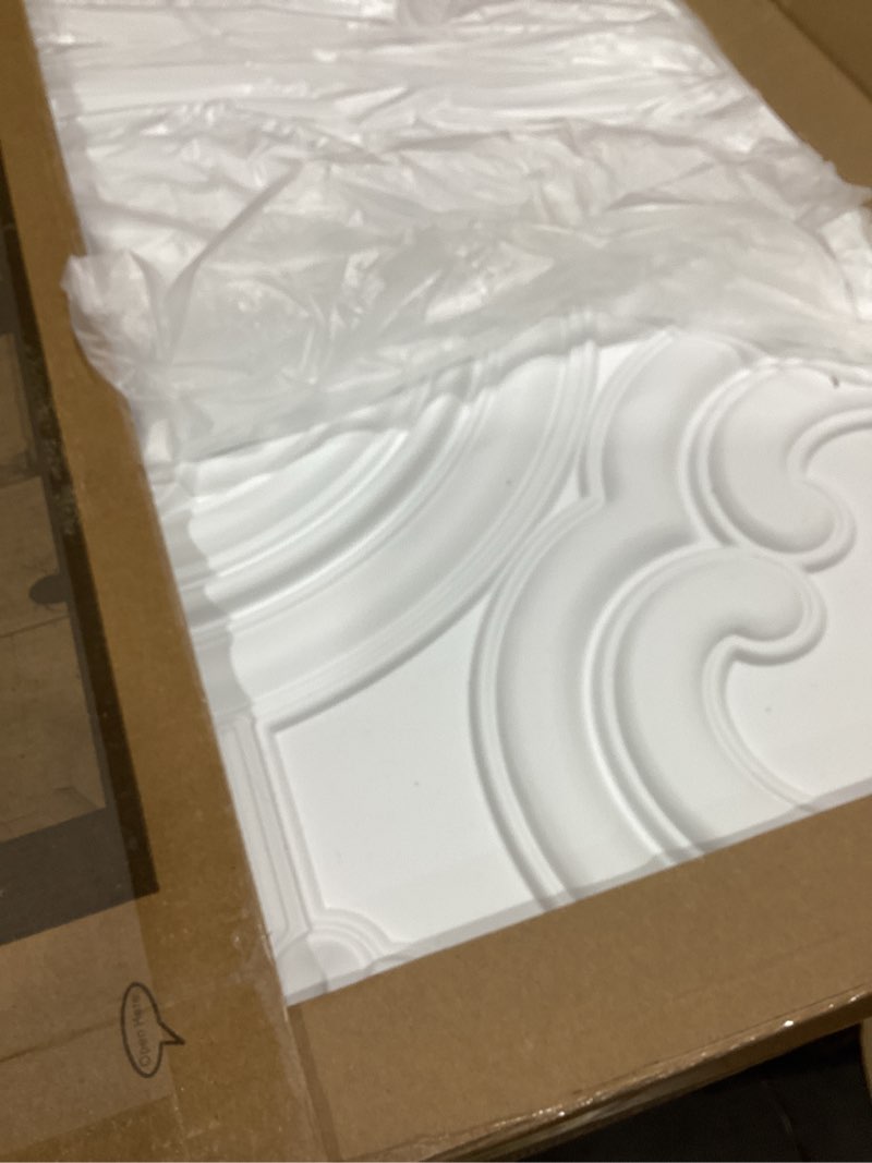 Condition photo showing Good Condition for WOWSTAR 12-Pack 24"x24" Drop Ceiling Tiles, Waterproof Glue up Ceiling Panels, White